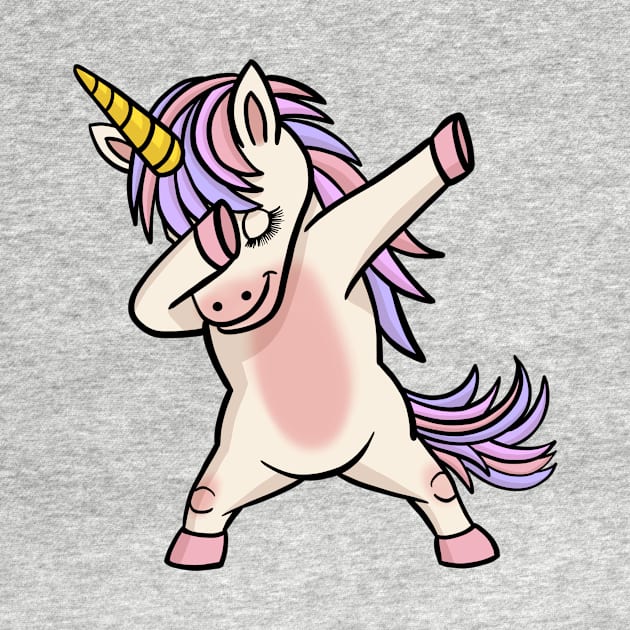 Dabbing Unicorn Cute Unicorns Lover Gift by basselelkadi